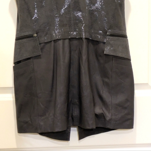 EUC A+G Basic S Dark Grey Genuine Leather Moto Vest - SEE SIZE NOTES - Picture 8 of 12